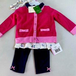 Kate spade girl button up three piece